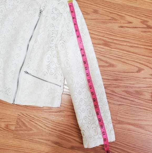 ALIE women off white blazer size Large cotton - Picture 16 of 16